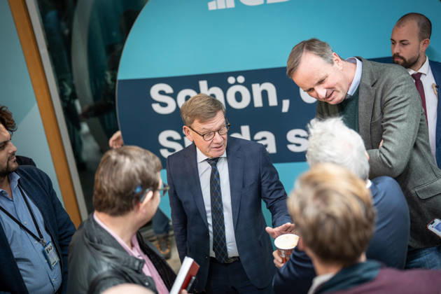 Außenminister Johann Wadephul im Konrad-Adenauer-Haus, im Gespräch mit Journalisten;Präsidiumsklausurtagung der CDU Deutschlands in Berlin, Oktober 2026, Berlin Berlin Deutschland Konrad-Adenauer-Haus
