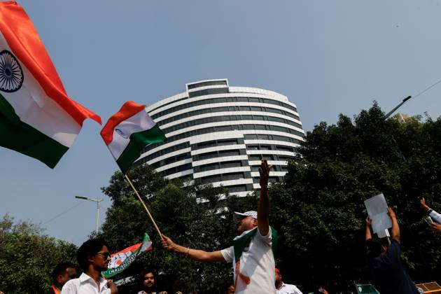 October 12, 2026, New Delhi, India: NEW DELHI, INDIA, OCTOBER 12, 2026: Congress leader Rahul Gandhi takes part in a protest march from Barakhamba Road towards the Supreme Court in New Delhi, demanding the resignation of India s Chief Election Commissioner Gyanesh Kumar over alleged irregularities in the Special Intensive Revision (SIR) of electoral rolls. The Election Commission denies wrongdoing. New Delhi India - ZUMAq101 20261012_zna_q101_043 Copyright: xVishalxKapoorx