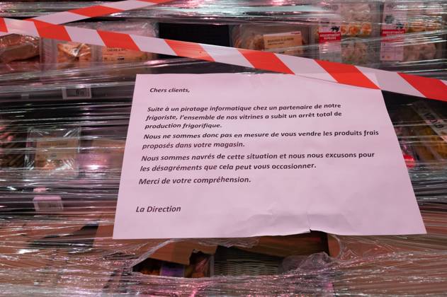 Cyberattack on Refrigerators PHOTOPQR OUEST FRANCE ELSA RANCEL OUEST FRANCE LANNION October 12, 2026 A cyberattack affected the refrigeration systems of about 100 major retail chains, such as Intermarché, Super U, and Leclerc, on Monday, October 12, 2026. Here, at this Intermarché in the Côtes-d’Armor—the store does not wish to be identified or named—the refrigerators in all the fresh and frozen food aisles have been shut down. THE SUPERMARKET DOES NOT WISH TO BE NAMED, SIMPLY A SCENE FROM AN INTERMARCHÉ IN THE CÔTES-D’ARMOR Photo by ELSA RANCEL, OUEST FRANCE Several large and medium-sized retailers were victims of a cyberattack that affected refrigeration equipment on the night of Monday, October 12, 2026, in LANNION, France  Copyright: xPHOTOPQR OUESTxFRANCE MAXPPPxELSAxRANCELx xOUEST-FRANCEx 20261012OFR1201 20261012OFR1201
