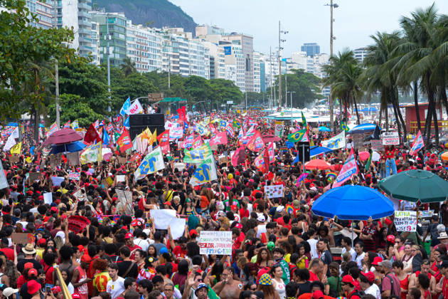 RIO DE JANEIRO, RJ - 12.10.2026: BRASIL PELA DEMOCRACIA RJ - Pro-Lula rally held this afternoon (12) during Brazil for democracy RJ held in Copacabana in Rio de Janeiro, RJ. x3030229x  CarlosxSanttos
