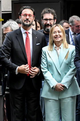October 12, 2026, Milan, Mi, Italy: Alvise Biffi, Prime Minister Giorgia Meloni during the 2026 Assolombarda General Assembly, Milan, 12 10 2026 Milan Italy  - ZUMAa289 20261012_zia_a289_039 Copyright: xAgf NicolaxMarfisix