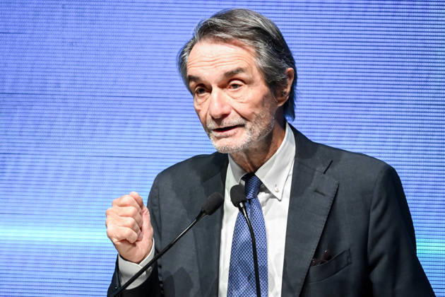 October 12, 2026, Milan, Mi, Italy: Attilio Fontana, President of the Lombardy Region, speaks at the Assolombarda 2026 General Assembly, Milan, October 12, 2026. Milan Italy  - ZUMAa289 20261012_zia_a289_145 Copyright: xAgf NicolaxMarfisix
