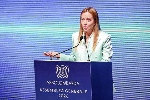 October 12, 2026, Milan, Mi, Italy: Prime Minister Giorgia Meloni speaks at the Assolombarda 2026 General Assembly, Milan, 12 10 2026 Milan Italy  - ZUMAa289 20261012_zia_a289_151 Copyright: xAgf NicolaxMarfisix