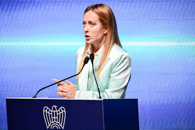 October 12, 2026, Milan, Mi, Italy: Prime Minister Giorgia Meloni speaks at the Assolombarda 2026 General Assembly, Milan, 12 10 2026 Milan Italy  - ZUMAa289 20261012_zia_a289_172 Copyright: xAgf NicolaxMarfisix
