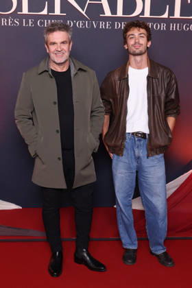 Les Miserables Premiere - Paris Hervé Mathoux and his son Paul Mathoux attend Les Miserables Premiere Premiere held at Palais des Congrès, in Paris, France, October 12, 2026. Photo by Jerome Domine ABACAPRESS.COM Paris France  Copyright: xDominexJerome ABACAx