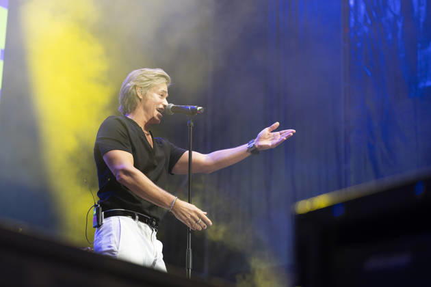 October 12, 2026, Madrid, Spain: Carlos Baute performs during the Hispanidad Festival 2026 at the Plaza de Espana in Madrid. Madrid Spain  - ZUMAs197 20261012_aaa_s197_490 Copyright: xAtilanoxGarciax