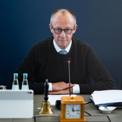 Bundeskanzler Friedrich Merz zu Beginn der Bundesvorstandssitzung im Rahmen der Präsidiumsklausur;Präsidiumsklausurtagung der CDU Deutschlands in Berlin, Oktober 2026, Berlin Berlin Deutschland Konrad-Adenauer-Haus