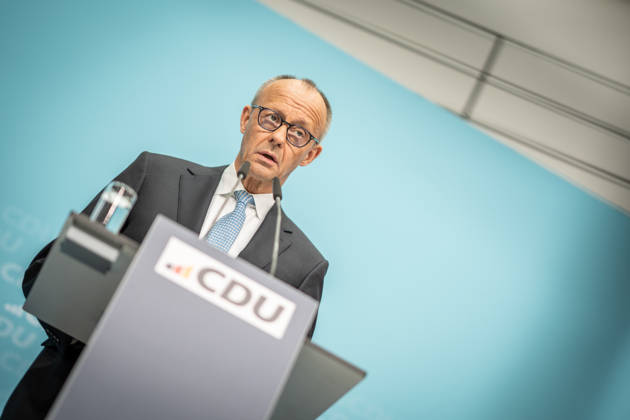 Bundeskanzler Friedrich Merz bei der Abschlusspressekonferenz;Präsidiumsklausurtagung der CDU Deutschlands in Berlin, Oktober 2026, Berlin Berlin Deutschland Konrad-Adenauer-Haus