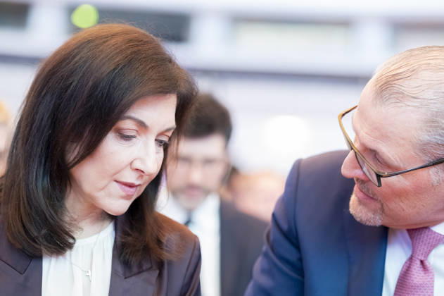 Katherina Reiche besucht Arbeitgebertag 2026 EUR, Deutschland, Berlin, 13.10.2026: Bundesministerin Katherina Reiche (CDU) und Rainer Dulger, Arbeitgeberpräsident auf dem Arbeitgebertag 2026 der Bundesvereinigung der Deutschen Arbeitgeberverbände.