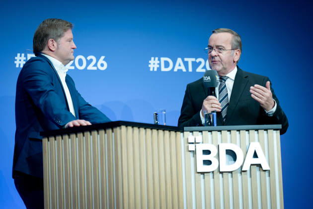 Deutschen Arbeitgebertag, bcc, Berlin Congress Center Deutschen Arbeitgebertag, bcc, Berlin Congress Center, Michael Bröcker, Boris Pistorius, Bundesverteidigungsminister Berlin Berlin GER