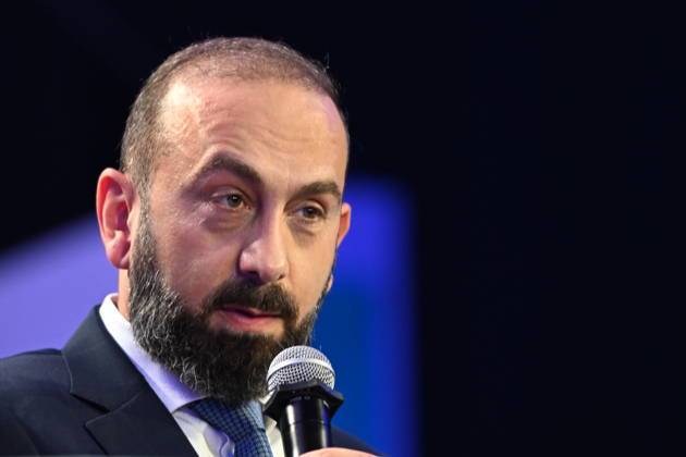 Warsaw Security Forum 2026 WARSAW, POLAND - OCTOBER 13: Armenian Minister of Foreign Affairs Ararat Mirzoyan attends the second day panel discussion titled Half-Baked or Step-by-Step? Rethinking EU Enlargement at the Warsaw Security Forum 2026 (WSF 2026) in Warsaw, Poland on October 13, 2026. During his speech, Mirzoyan highlighted Armenia’s ongoing democratic reforms and shifting strategic posture toward closer partnership with the European Union and Western democratic institutions. Artur Widak Anadolu Warsaw Poland. Editorial use only. Please get in touch for any other usage.  Copyright: x2026xAnadoluxArturxWidakx