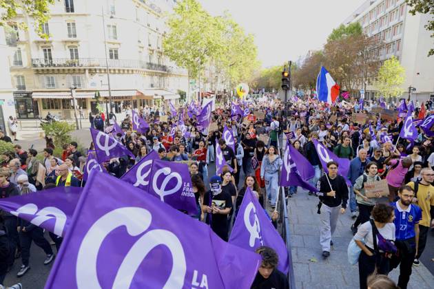 Demonstrators rally at Place d Italie in Paris amid nationwide protests across France against government policies PARIS, FRANCE - OCTOBER 13: Protesters wave union flags and hold banners during a mass demonstration at Place d Italie in Paris, France, on October 13, 2026. Trade unions, civil society organizations, and citizens took to the streets in cities across France to voice strong opposition to the government s economic reforms, proposed austerity measures, and labor policies. Ibrahim Ezzat Anadolu Ile-de-France France. Editorial use only. Please get in touch for any other usage.  Copyright: x2026xAnadoluxIbrahimxEzzatx