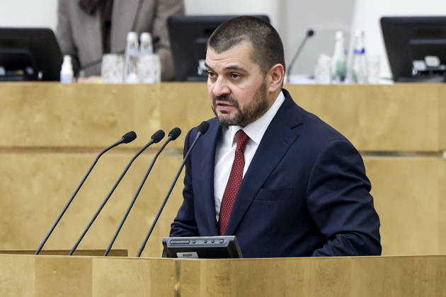 RUSSIA, MOSCOW - OCTOBER 13, 2026: Russian Accounts Chamber auditor Sergei Mamedov addresses a plenary meeting of the Russian State Duma. Russian State Duma Press Office TASS  99239289