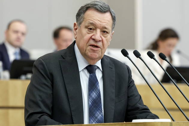 RUSSIA, MOSCOW - OCTOBER 13, 2026: Andrei Makarov, Chairman of the Russian State Duma s State Budget and Taxes Committee, attends a plenary meeting of the Russian State Duma. Russian State Duma Press Office TASS  99239203