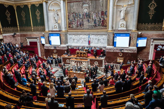 October 13, 2026: A minute of silence was observed in the National Assembly for Dominique Bernard. Dominique Bernard was a 57-year-old professor of French literature, assassinated on October 13, 2023. - ZUMAs287 20261013_zip_s287_020 Copyright: xSadakxSouicix