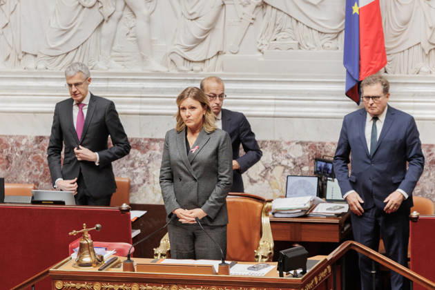 October 13, 2026: A minute of silence was observed in the National Assembly for Dominique Bernard. Dominique Bernard was a 57-year-old professor of French literature, assassinated on October 13, 2023. - ZUMAs287 20261013_zip_s287_022 Copyright: xSadakxSouicix