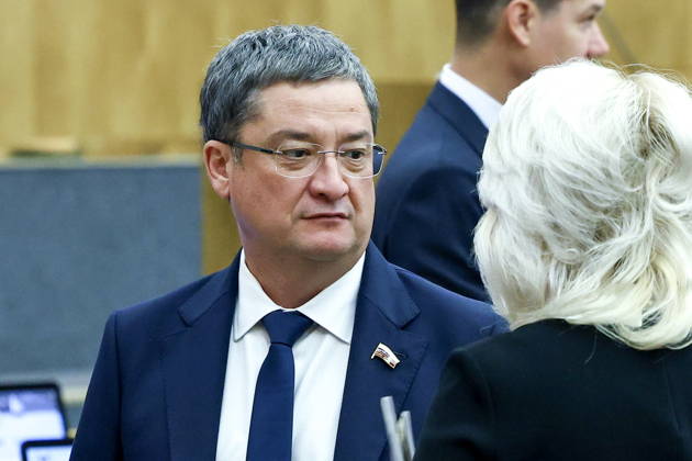 RUSSIA, MOSCOW - OCTOBER 13, 2026: Russian State Duma member Rinat Ayupov (L) attends a plenary meeting of the Russian State Duma Moscow Russia  - ZUMAt113 20261013_zaa_t113_398 Copyright: xRussianxStatexDumaxPressxOfficex