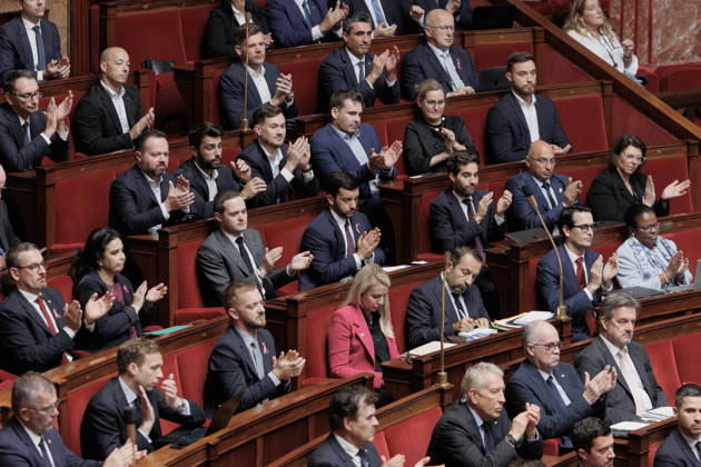 October 13, 2026: National Rally group in the National Assembly during a question and answer session with the government at the National Assembly in Paris, on October 13, 2026.  - ZUMAs287 20261013_zip_s287_024 Copyright: xSadakxSouicix