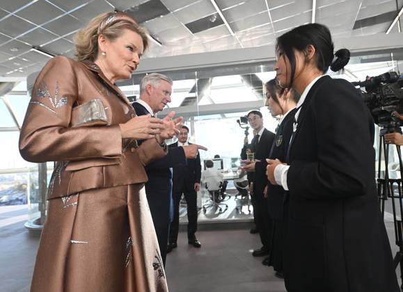 State Visit of King Philippe and Queen Mathilde to Kazakhstan (Day 3) ASTANA, KAZAKHSTAN - OCTOBER 13 : State Visit of King Philippe and Queen Mathilde to Kazakhstan (Day 3) - Visit of Alem.AI (International center for artificial intelligence). Presentation of the telescope of UGent to the CEO of Alem A.I. in the presence of Petra De Sutter and Kassym-Jomart Tokaïev (President of Kazakhstan) on October 13, 2026 in Astana, Kazakhstan, 13 10 2026 Astana Kazakhstan  Copyright: xDidierxLebrunx