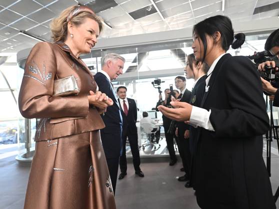 State Visit of King Philippe and Queen Mathilde to Kazakhstan (Day 3) ASTANA, KAZAKHSTAN - OCTOBER 13 : State Visit of King Philippe and Queen Mathilde to Kazakhstan (Day 3) - Visit of Alem.AI (International center for artificial intelligence). Presentation of the telescope of UGent to the CEO of Alem A.I. in the presence of Petra De Sutter and Kassym-Jomart Tokaïev (President of Kazakhstan) on October 13, 2026 in Astana, Kazakhstan, 13 10 2026 Astana Kazakhstan  Copyright: xDidierxLebrunx