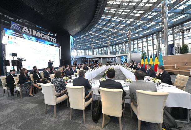 State Visit of King Philippe and Queen Mathilde to Kazakhstan (Day 3) ASTANA, KAZAKHSTAN - OCTOBER 13 : State Visit of King Philippe and Queen Mathilde to Kazakhstan (Day 3) - Visit of Alem.AI (International center for artificial intelligence). Private meeting with KZ & BE rector s and Kassym-Jomart Tokaïev (President of Kazakhstan) on October 13, 2026 in Astana, Kazakhstan, 13 10 2026 Astana Kazakhstan  Copyright: xDidierxLebrunx