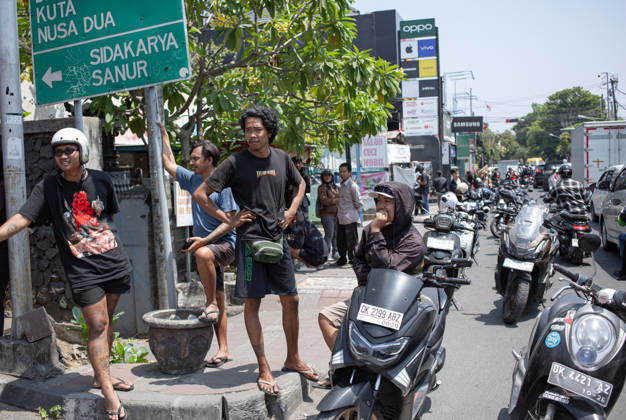 October 13, 2026, Denpasar, Bali, Indonesia: Motorcyclists line up at a filling station to get petrol in Denpasar as fuel delivery disruptions trigger widespread shortages across the Indonesian resort island of Bali. Denpasar Indonesia  - ZUMAp229 20261013_zip_p229_013 Copyright: xLanaxPriatnax