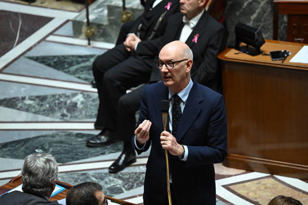 Session Of Questions To The Governement At The National Assembly - Paris French Minister of the Economy, Finance and Industrial, Energy and Digital Sovereignty Roland Lescure during a session of questions to the government at the National Assembly, French Parliament in Paris, France on octobre 13, 2026. Photo by Tomas Stevens ABACAPRESS.COM Paris France  Copyright: xStevensxTomas ABACAx