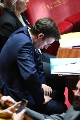 Session Of Questions To The Governement At The National Assembly - Paris French Minister of Education Edouard Geffray during a session of questions to the government at the National Assembly, French Parliament in Paris, France on octobre 13, 2026. Photo by Tomas Stevens ABACAPRESS.COM Paris France  Copyright: xStevensxTomas ABACAx