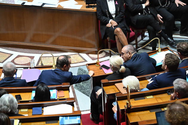 Session Of Questions To The Governement At The National Assembly - Paris French Prime Minister Sebastien Lecornu and French Minister of the Interior Laurent Nunez during a session of questions to the government at the National Assembly, French Parliament in Paris, France on octobre 13, 2026. Photo by Tomas Stevens ABACAPRESS.COM Paris France  Copyright: xStevensxTomas ABACAx