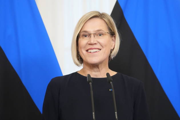 October 13, 2026, Riga, Vidzeme Region, Latvia: Estonian President ULLE MADISE attends press conference during her visit to Latvia Riga Latvia  - ZUMAk193 20261013_zip_k193_008 Copyright: xIntsxKalninsx