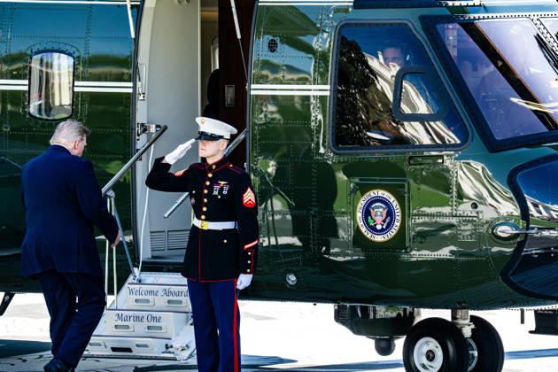 October 13, 2026, Washington, Dc, United States: President Donald Trump boards his helicopter for the start of a trip to Alaska on October 13, 2026. Washington United States - ZUMAl312 20261013_znp_l312_027 Copyright: xAndrewxLeydenx