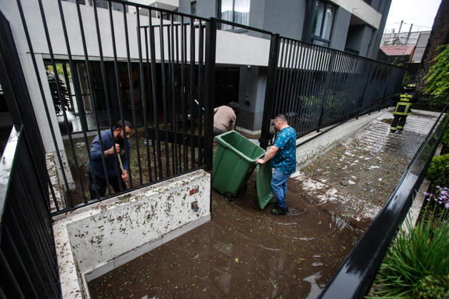 Santiago, October 13, 2026: Flooding at the intersection of Irarrazaval and Lo Encalada in the municipality of Nunoa due to heavy rains in the capital. Diego Martin Aton Chile, Aton 1199659 jpeg Copyright: DIEGOxMARTIN ATONxCHILE