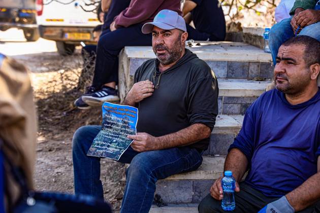 October 13, 2026, Ramallah: TURMUSAYA, WEST BANK, PALESTINE, OCTOBER 13, 2026: Palestinian residents and farmers are prevented by Israeli settlers and forces from reaching their agricultural land to harvest olives in Turmusaya, northeast of Ramallah, in the occupied West Bank. The restrictions disrupt the annual olive harvest, an important source of income for local farming families. Ramallah - ZUMAq101 20261013_zna_q101_223 Copyright: xSalmanxMohsenxAlkhatibx