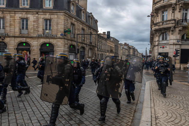 October 13, 2026, Bordeaux, Nouvelle-Aquitaine, France: High school students are protesting all over France, particularly here in Bordeaux. Their grievances are as follows: a shortage of staff, overcrowded class schedules, dilapidated infrastructure, a stressful college counseling process (career guidance), and deteriorating learning conditions. Bordeaux France  - ZUMAh207 20261013_zip_h207_085 Copyright: xFabricexHebertx