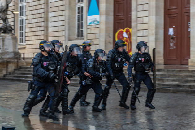 October 13, 2026, Bordeaux, Nouvelle-Aquitaine, France: High school students are protesting all over France, particularly here in Bordeaux. Their grievances are as follows: a shortage of staff, overcrowded class schedules, dilapidated infrastructure, a stressful college counseling process (career guidance), and deteriorating learning conditions. Bordeaux France  - ZUMAh207 20261013_zip_h207_087 Copyright: xFabricexHebertx