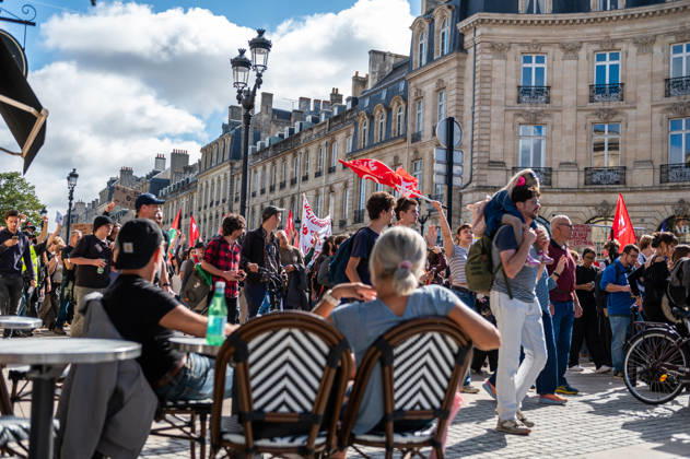 October 13, 2026, Bordeaux, Nouvelle-Aquitaine, France: High school students are protesting all over France, particularly here in Bordeaux. Their grievances are as follows: a shortage of staff, overcrowded class schedules, dilapidated infrastructure, a stressful college counseling process (career guidance), and deteriorating learning conditions. Bordeaux France - ZUMAh207 20261013_zip_h207_012 Copyright: xFabricexHebertx