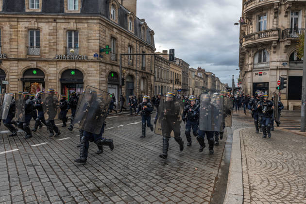 October 13, 2026, Bordeaux, Nouvelle-Aquitaine, France: High school students are protesting all over France, particularly here in Bordeaux. Their grievances are as follows: a shortage of staff, overcrowded class schedules, dilapidated infrastructure, a stressful college counseling process (career guidance), and deteriorating learning conditions. Bordeaux France - ZUMAh207 20261013_zip_h207_034 Copyright: xFabricexHebertx