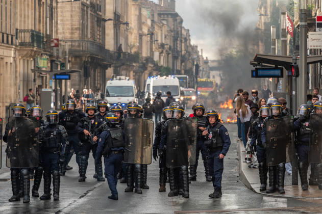 October 13, 2026, Bordeaux, Nouvelle-Aquitaine, France: High school students are protesting all over France, particularly here in Bordeaux. Their grievances are as follows: a shortage of staff, overcrowded class schedules, dilapidated infrastructure, a stressful college counseling process (career guidance), and deteriorating learning conditions. Bordeaux France - ZUMAh207 20261013_zip_h207_043 Copyright: xFabricexHebertx