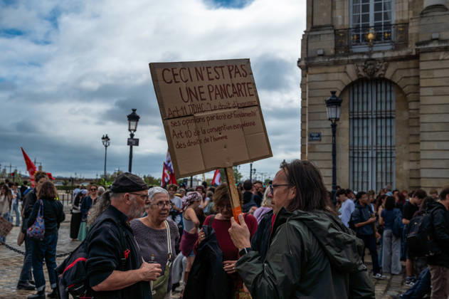 October 13, 2026, Bordeaux, Nouvelle-Aquitaine, France: High school students are protesting all over France, particularly here in Bordeaux. Their grievances are as follows: a shortage of staff, overcrowded class schedules, dilapidated infrastructure, a stressful college counseling process (career guidance), and deteriorating learning conditions. Bordeaux France - ZUMAh207 20261013_zip_h207_055 Copyright: xFabricexHebertx