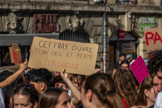 October 13, 2026, Bordeaux, Nouvelle-Aquitaine, France: High school students are protesting all over France, particularly here in Bordeaux. Their grievances are as follows: a shortage of staff, overcrowded class schedules, dilapidated infrastructure, a stressful college counseling process (career guidance), and deteriorating learning conditions. Bordeaux France - ZUMAh207 20261013_zip_h207_062 Copyright: xFabricexHebertx