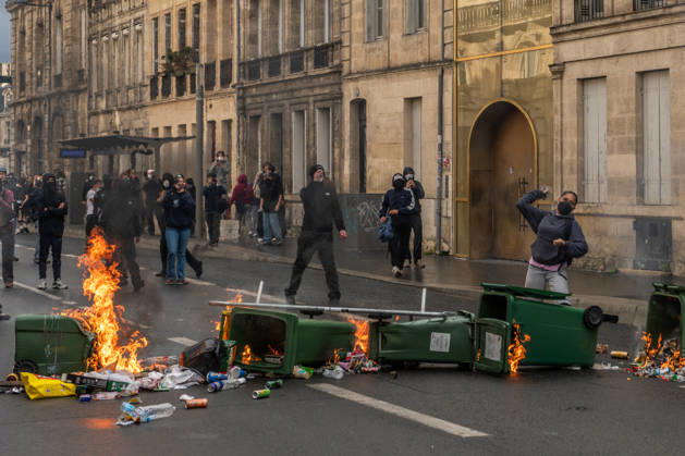 October 13, 2026, Bordeaux, Nouvelle-Aquitaine, France: High school students are protesting all over France, particularly here in Bordeaux. Their grievances are as follows: a shortage of staff, overcrowded class schedules, dilapidated infrastructure, a stressful college counseling process (career guidance), and deteriorating learning conditions. Bordeaux France - ZUMAh207 20261013_zip_h207_076 Copyright: xFabricexHebertx