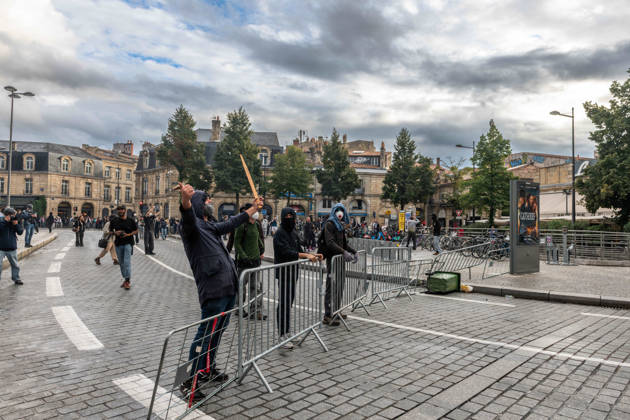 October 13, 2026, Bordeaux, Nouvelle-Aquitaine, France: High school students are protesting all over France, particularly here in Bordeaux. Their grievances are as follows: a shortage of staff, overcrowded class schedules, dilapidated infrastructure, a stressful college counseling process (career guidance), and deteriorating learning conditions. Bordeaux France - ZUMAh207 20261013_zip_h207_089 Copyright: xFabricexHebertx