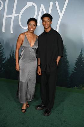Los Angeles , CA: - OCTOBER 13: Brittany Perry-Russell and Isaiah Russell-Bailey at the Los Angeles premiere of Hulu s Phony at Pacific Design Center on October 13, 2026 Credit: Michael Mattes USA - ZUMAa123 20261013_zaa_a123_107 Copyright: xAdMediax