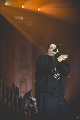 October 13, 2026, Napoli, Italy: Francesco Stasi, better known as Kid Yugi, an Italian rapper performs live at PalaPartenope during his live tour 2026. Napoli Italy - ZUMAs197 20261013_aaa_s197_664 Copyright: xPaolaxVisonex