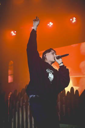 October 13, 2026, Napoli, Italy: Francesco Stasi, better known as Kid Yugi, an Italian rapper performs live at PalaPartenope during his live tour 2026. Napoli Italy - ZUMAs197 20261013_aaa_s197_669 Copyright: xPaolaxVisonex