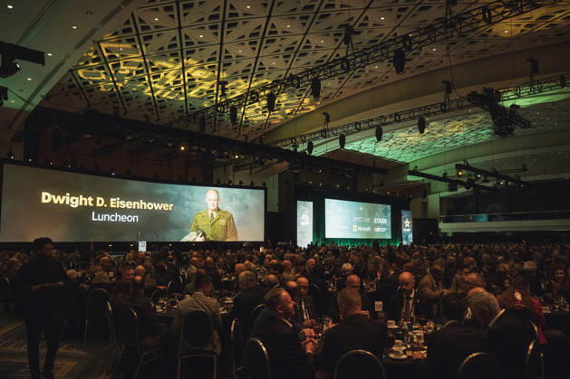 Army leaders and soldiers gather for the Eisenhower Luncheon at AUSA 2026 WASHINGTON, DC, OCTOBER 13: Soldiers, senior Army leaders and guests attend the Dwight D. Eisenhower Luncheon at the Association of the United States Army (AUSA) 2026 Annual Meeting and Exposition at the Walter E. Washington Convention Center on October 13, 2026 in Washington, DC., Credit:Oliver Ehmig Velez Oliver Ehmig Avalon  Copyright: xOliverxEhmigxVelezx xOliverxEhmigx xAvalonx PCN_AUSA_2026_1143071276
