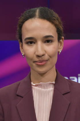 Alisha Mendgen in der ARD-Talkshow maischberger im Studio Berlin Adlershof. Berlin, 13.10.2026