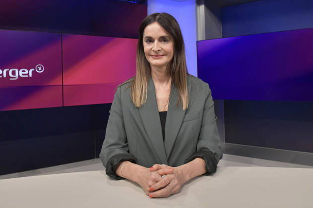 Iris Sayram in der ARD-Talkshow maischberger im Studio Berlin Adlershof. Berlin, 13.10.2026