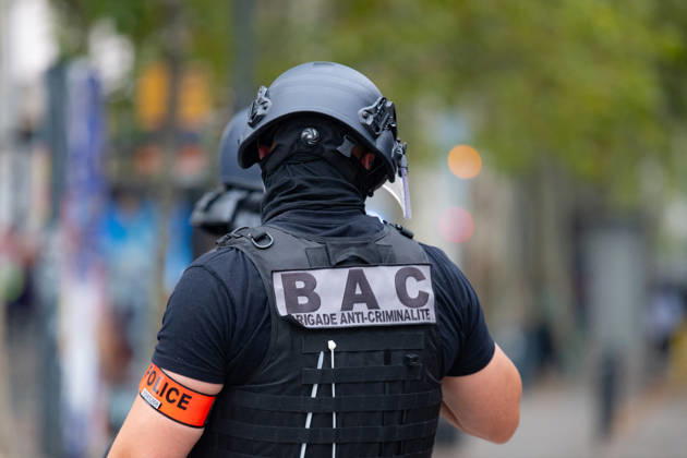 Student Protesters Clash With CRS In Toulouse - France French Brigade Anti-Criminalité (BAC) officers maintain order during a student protest in Toulouse, France on October 13, 2026. Photo by Nathan Barange ABACAPRESS.COM Toulouse HAUTE-GARONNE France  Copyright: xBarangexNathan ABACAx