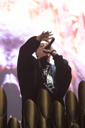 October 13, 2026, Naples, Naples, Italy: Italian rapper Francesco Stasi aka Kid Yugi perform live during Anche gli Eroi muoiono live tour in Palapartenope in Naples, Italy on October 13, 2026. Naples Italy - ZUMAl175 20261013_zip_l175_008 Copyright: xFrancescoxLucianox